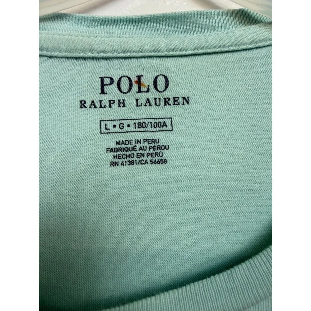 Polo Ralph Lauren Mens Big Pony T-Shirt Mint‎ Green Size Large (AA46)